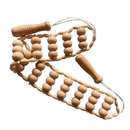 Wooden Massage Roller Rope