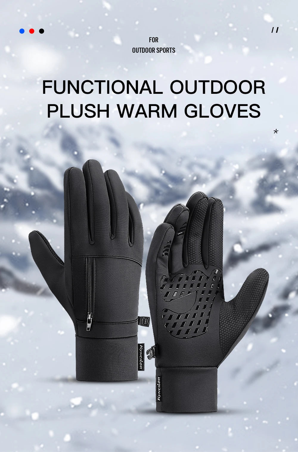 cold weather, windproof, waterproof gloves