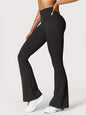 High-waisted wide-leg yoga trousers