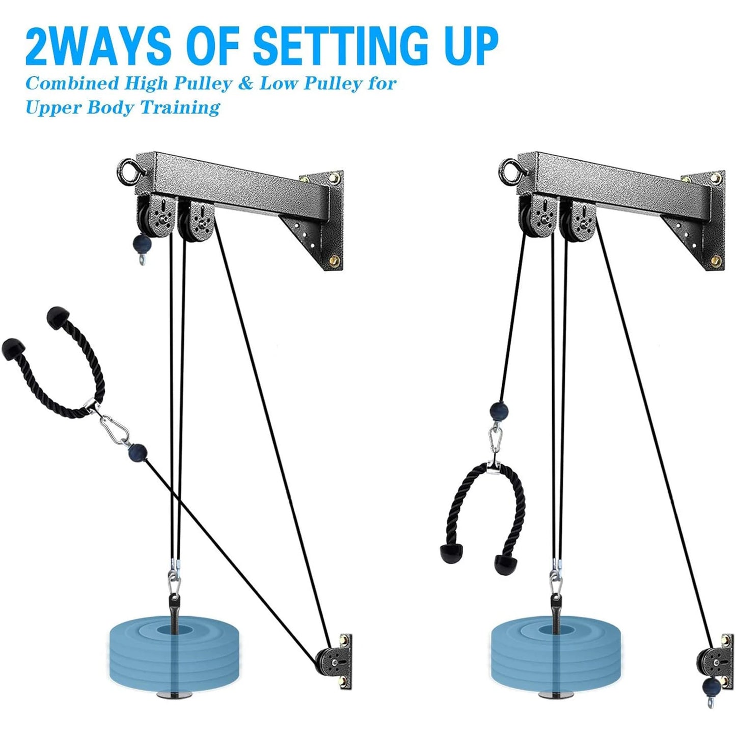 Wall Mounted Fitness Cable Pulley System