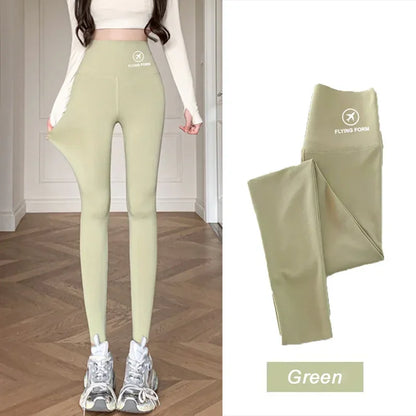thin high-waisted belly lift hip yoga tights