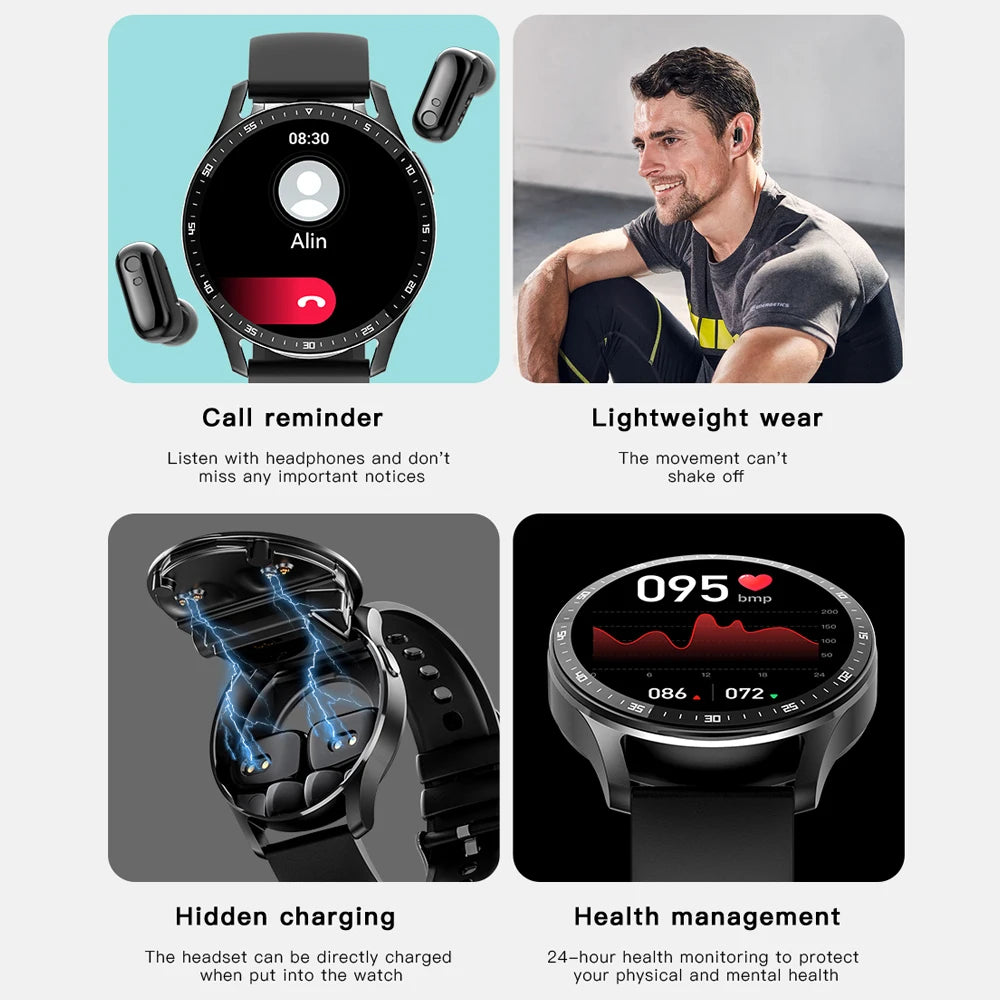 Dual Headset /Health Monitor /Smartwatch