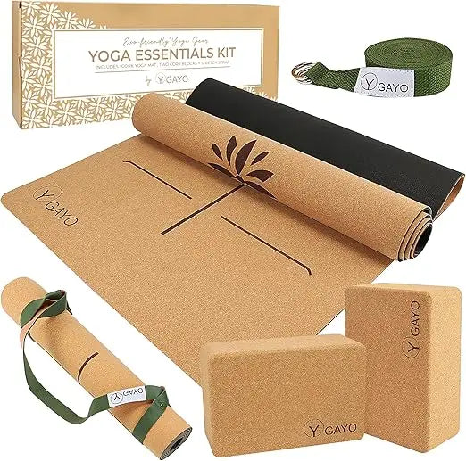 Premium Cork All-in-One Yoga Kit