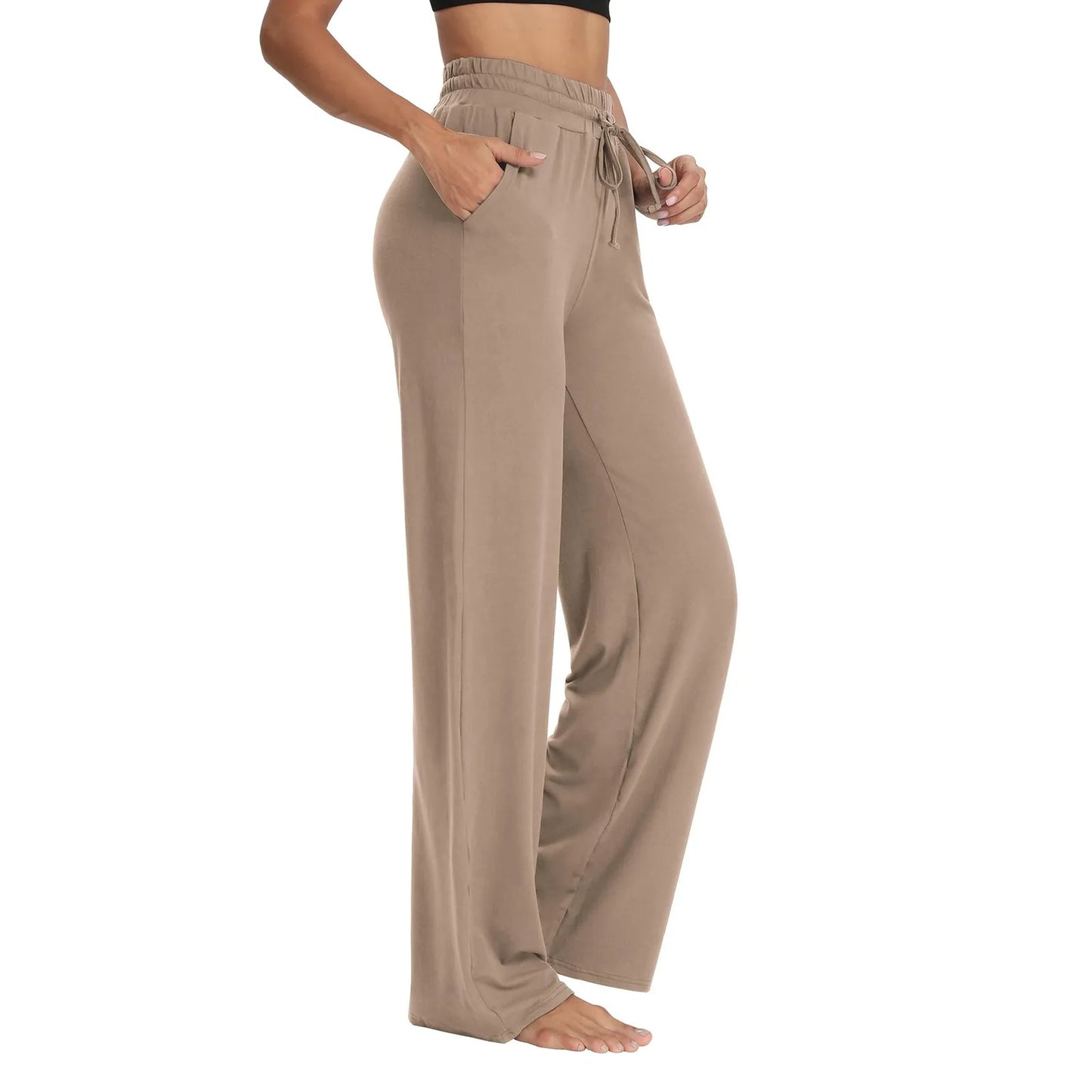 Wide Leg Yoga Pants with Pockets