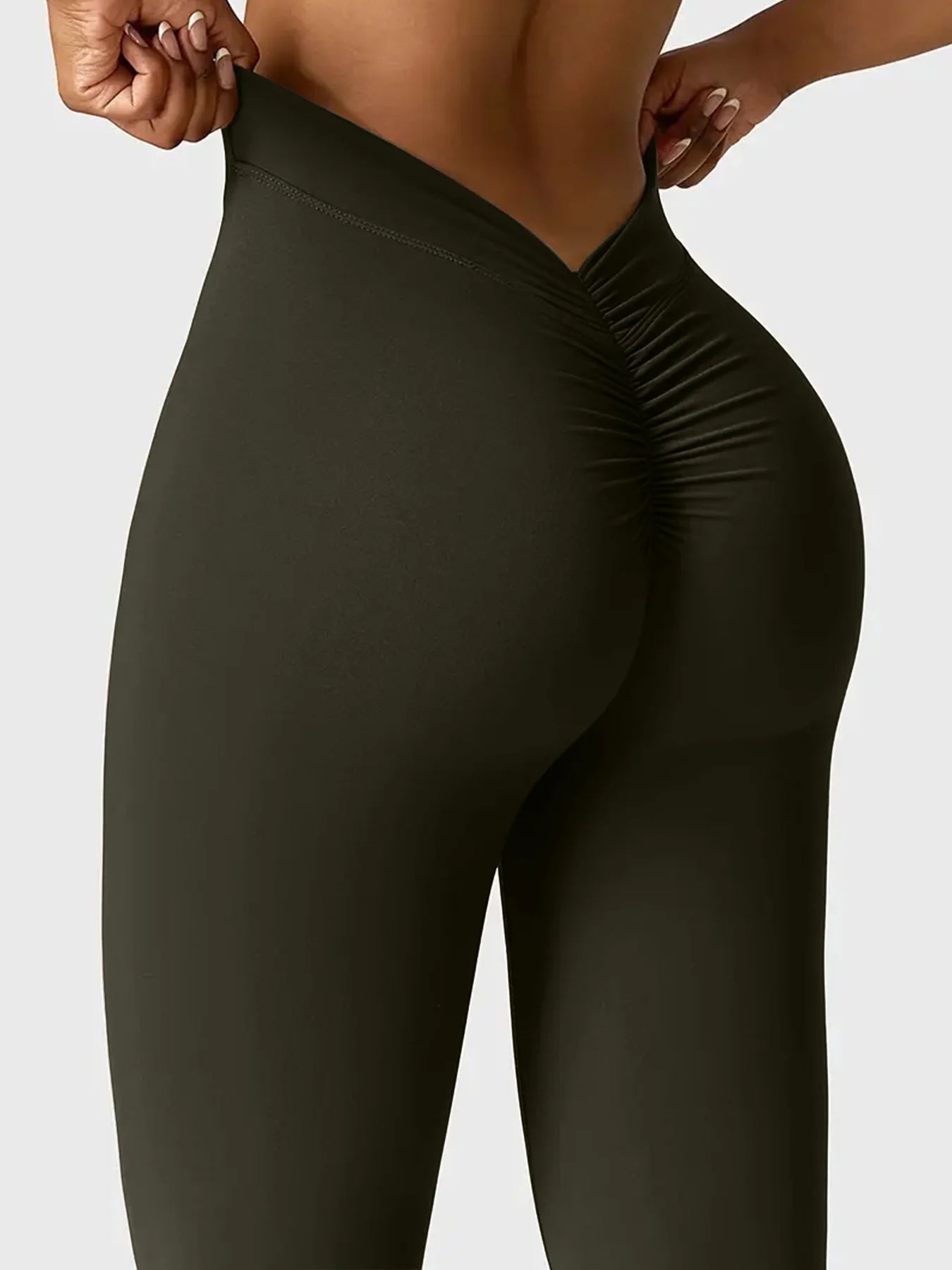 High-waisted wide-leg yoga trousers
