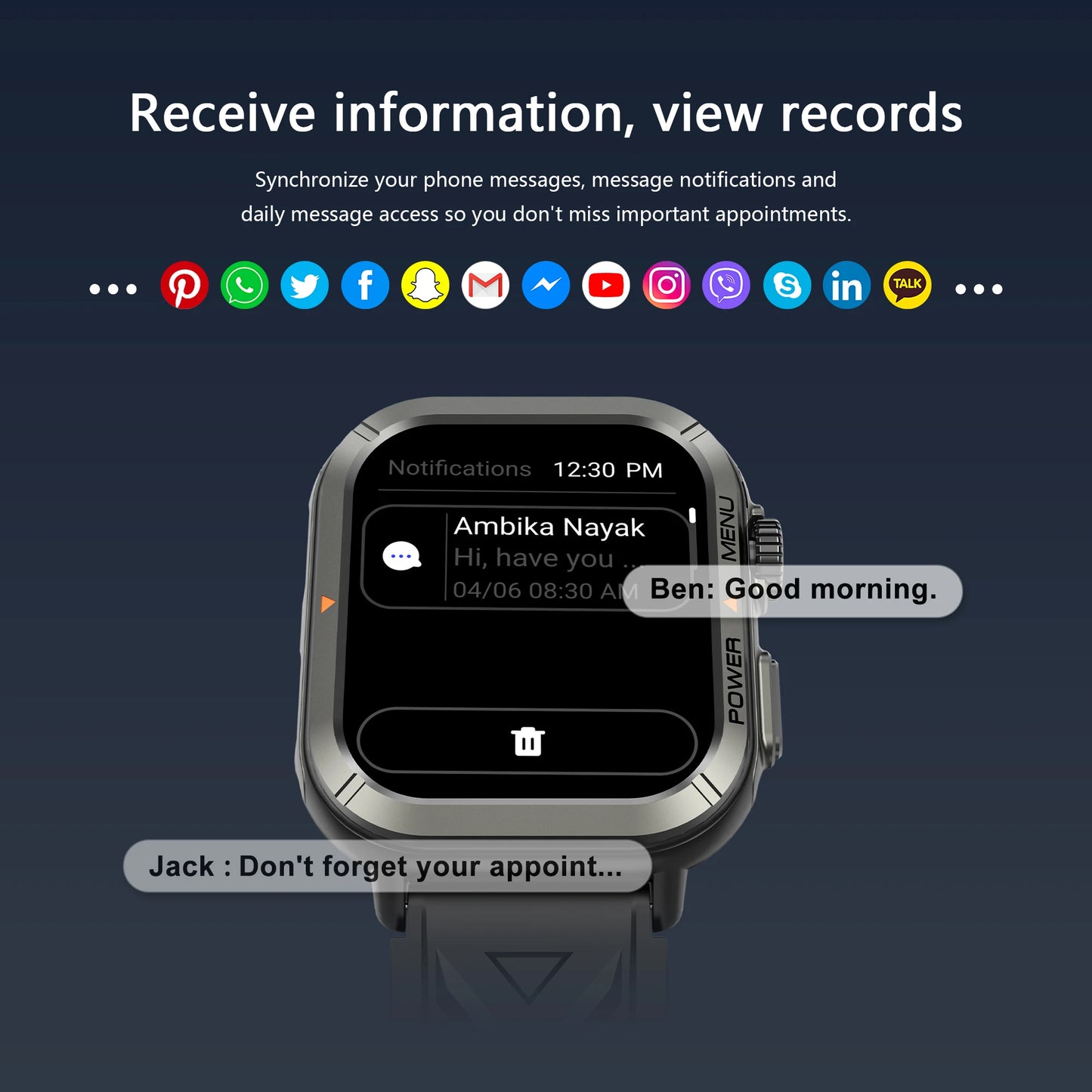 Waterproof Smartwatch Bluetooth Calling Fitness Tracking