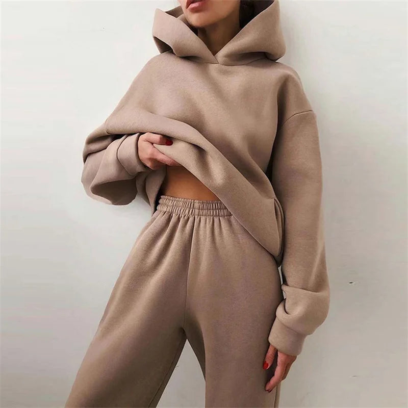 Two Pieces Oversized Women's Tracksuit Suit