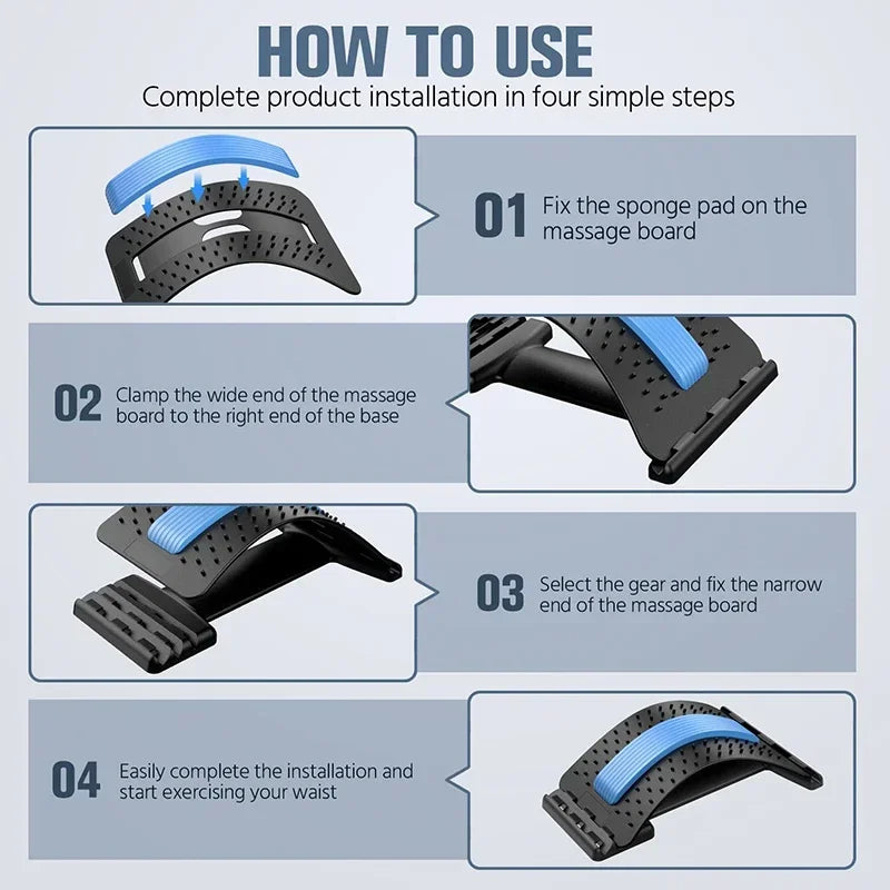 Four Level Adjustable Massager with Back Stretcher