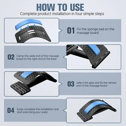 Four Level Adjustable Massager with Back Stretcher