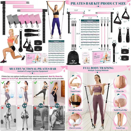 Pilates Bar Kit with Resistance Bands