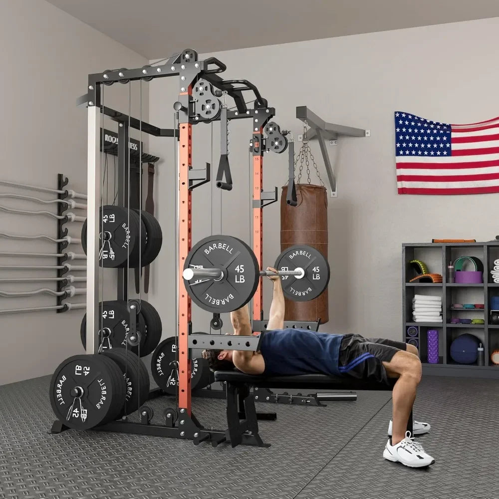 Power Cage with Dual Pulley System