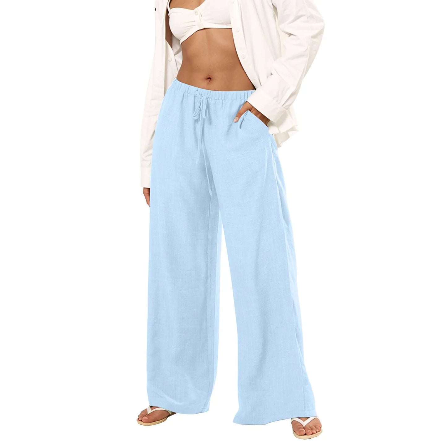 Casual Wide Leg Trousers