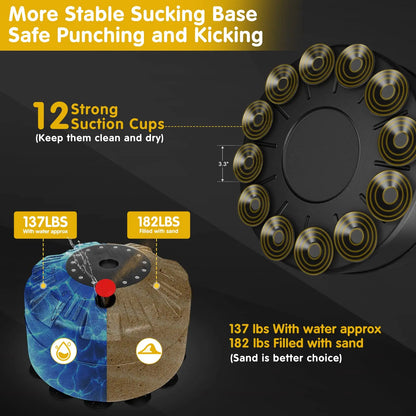 Standing sandbag, boxing bag with suction cup