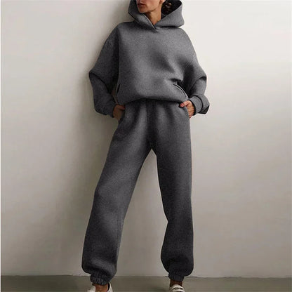Two Pieces Oversized Women's Tracksuit Suit