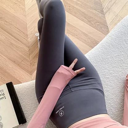 thin high-waisted belly lift hip yoga tights