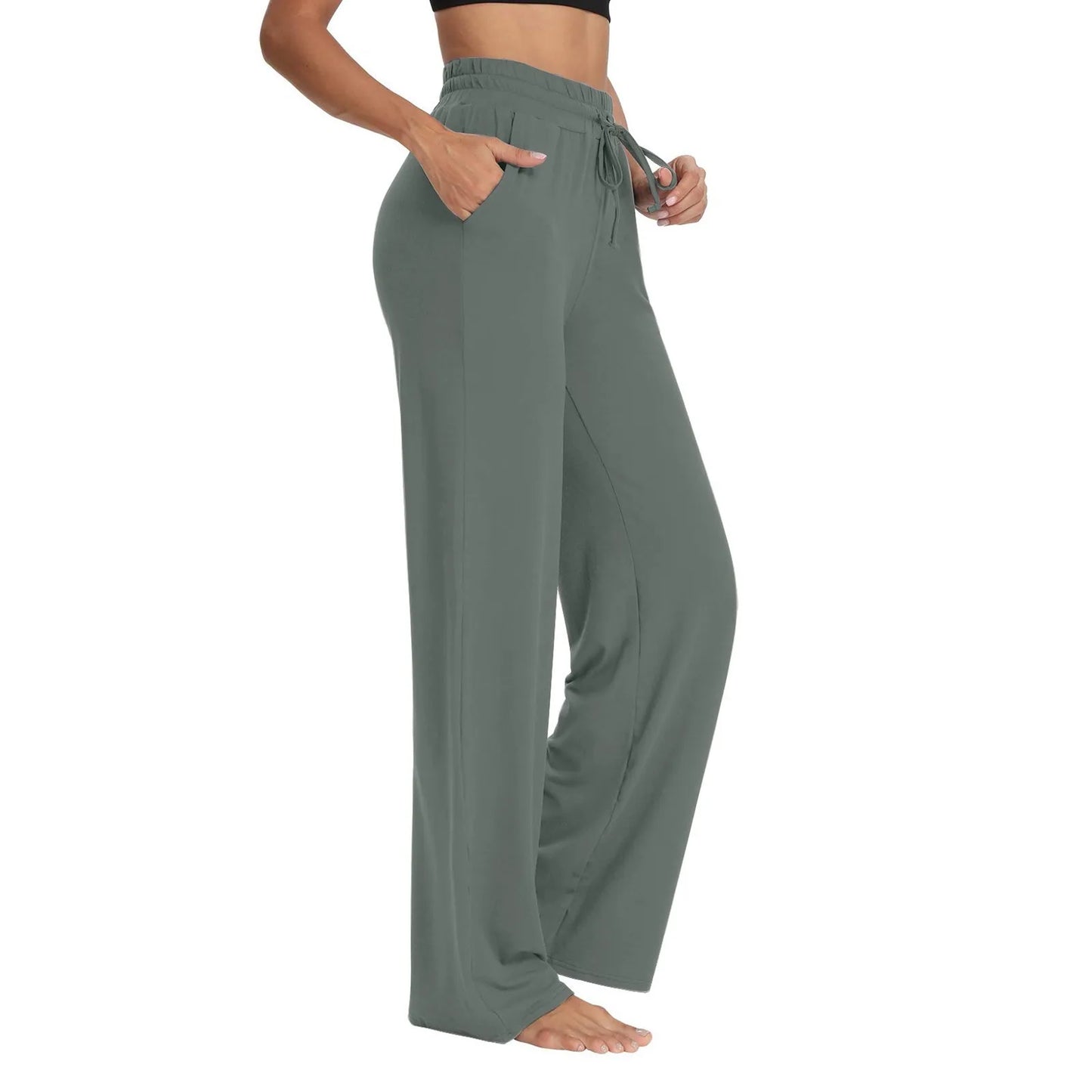 Wide Leg Yoga Pants with Pockets