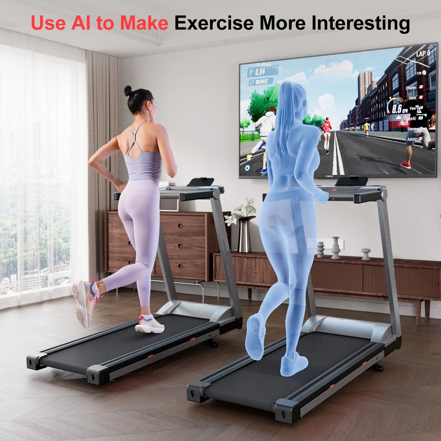 3.5HP Foldable Incline Treadmill /Walking Pad