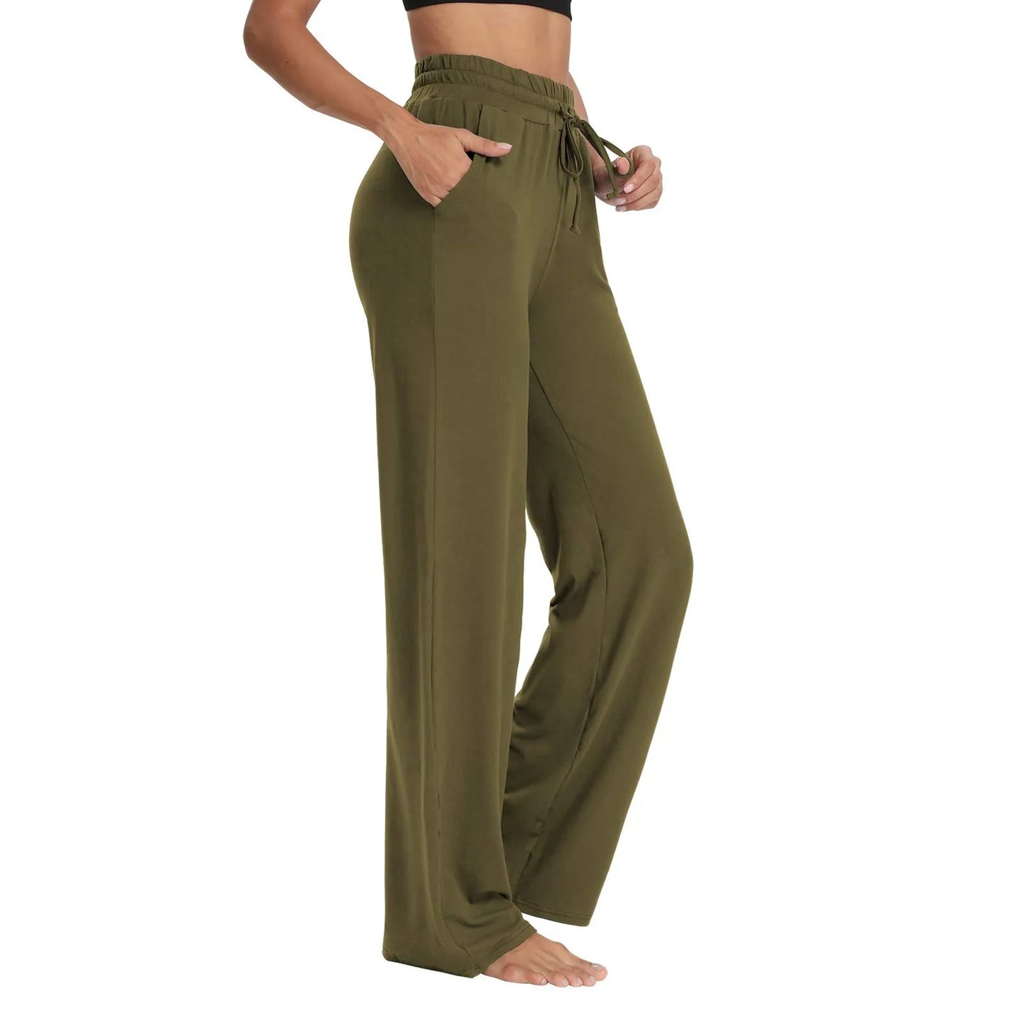 Wide Leg Yoga Pants with Pockets