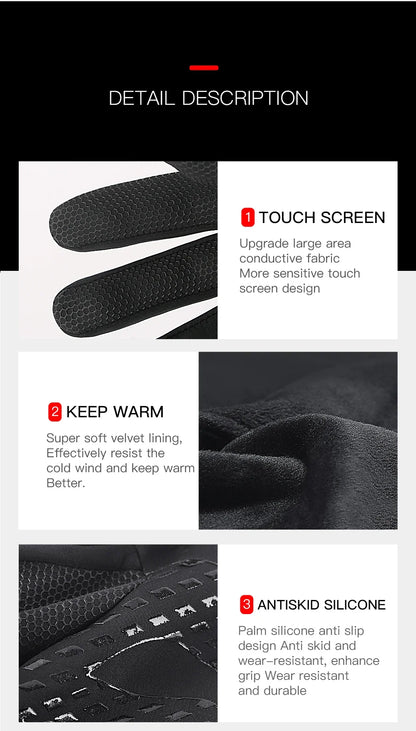 cold weather, windproof, waterproof gloves