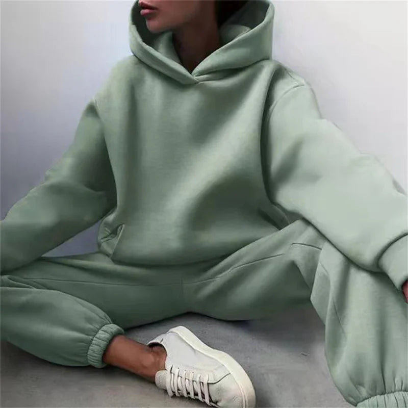 Two Pieces Oversized Women's Tracksuit Suit