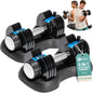 Adjustable Dumbbells Set -15lb 25lb 43lb