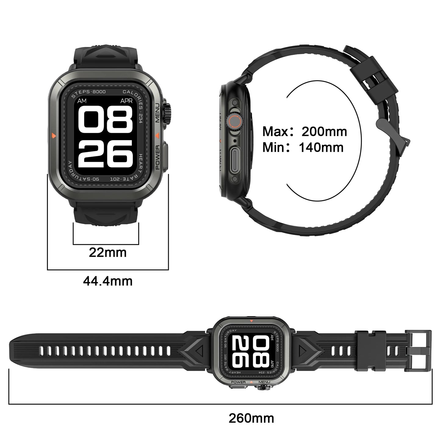 Waterproof Smartwatch Bluetooth Calling Fitness Tracking