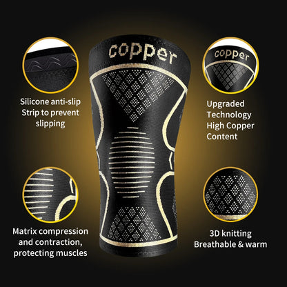 2-Pack Copper Ion Sports Knee Pads