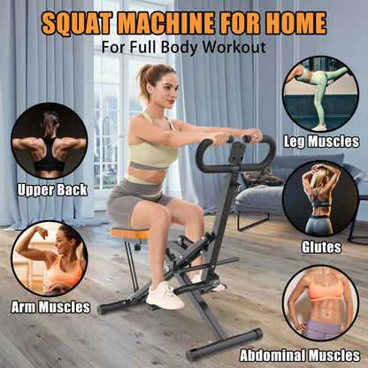 Fordable Resistance Band Squat Machine