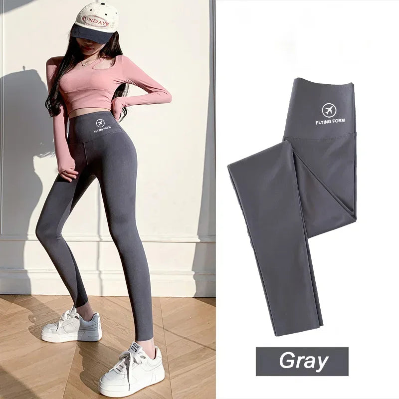 thin high-waisted belly lift hip yoga tights