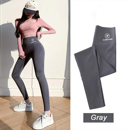 thin high-waisted belly lift hip yoga tights