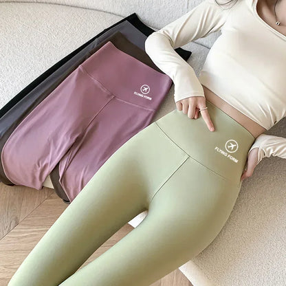 thin high-waisted belly lift hip yoga tights