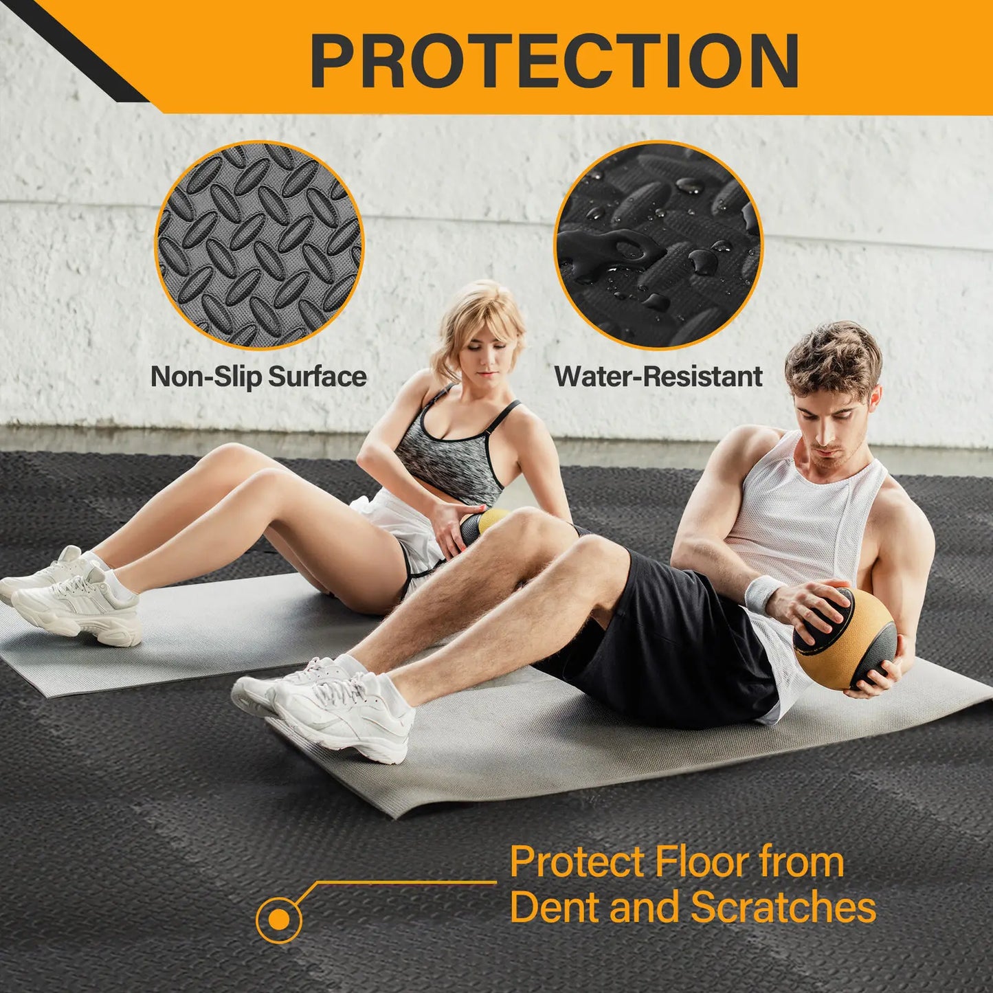 Exercise Mat 3/4'' Thick Interlocking Tiles