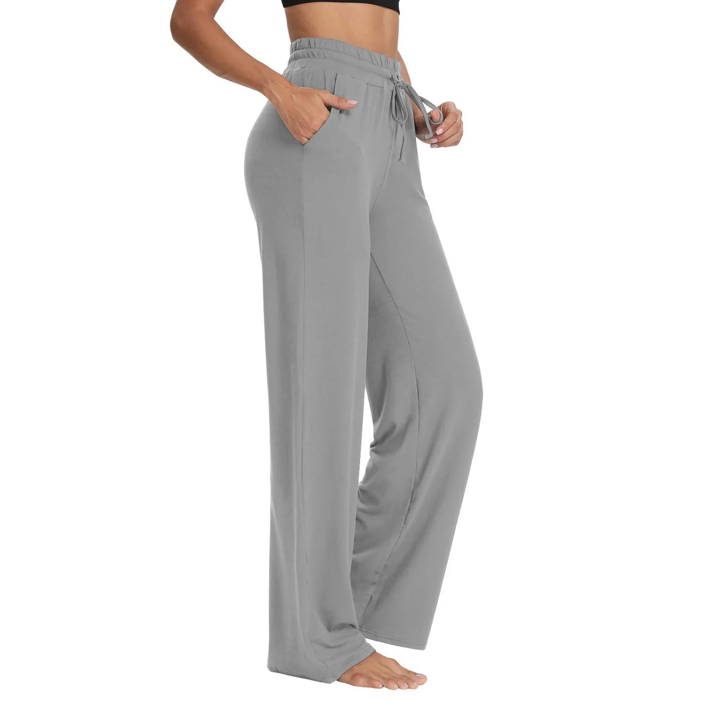 Wide Leg Yoga Pants with Pockets