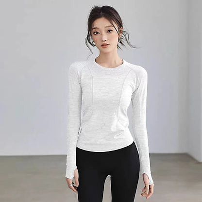 Seamless, Slim, Running Shirt, Winter
