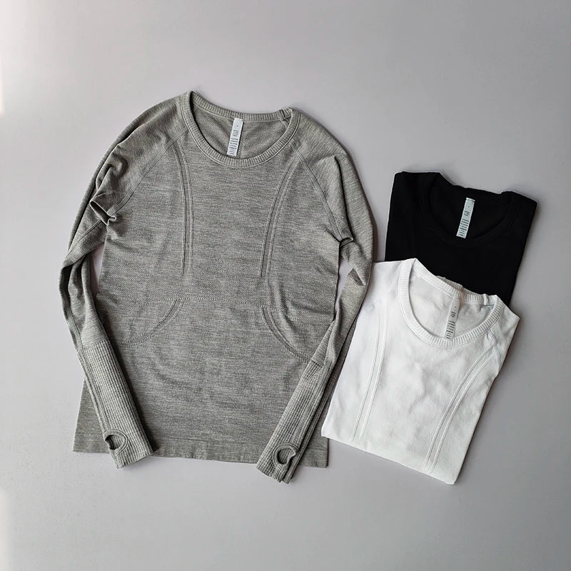 Seamless, Slim, Running Shirt, Winter