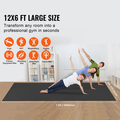 12x6 FT Exercise Mat with Bag