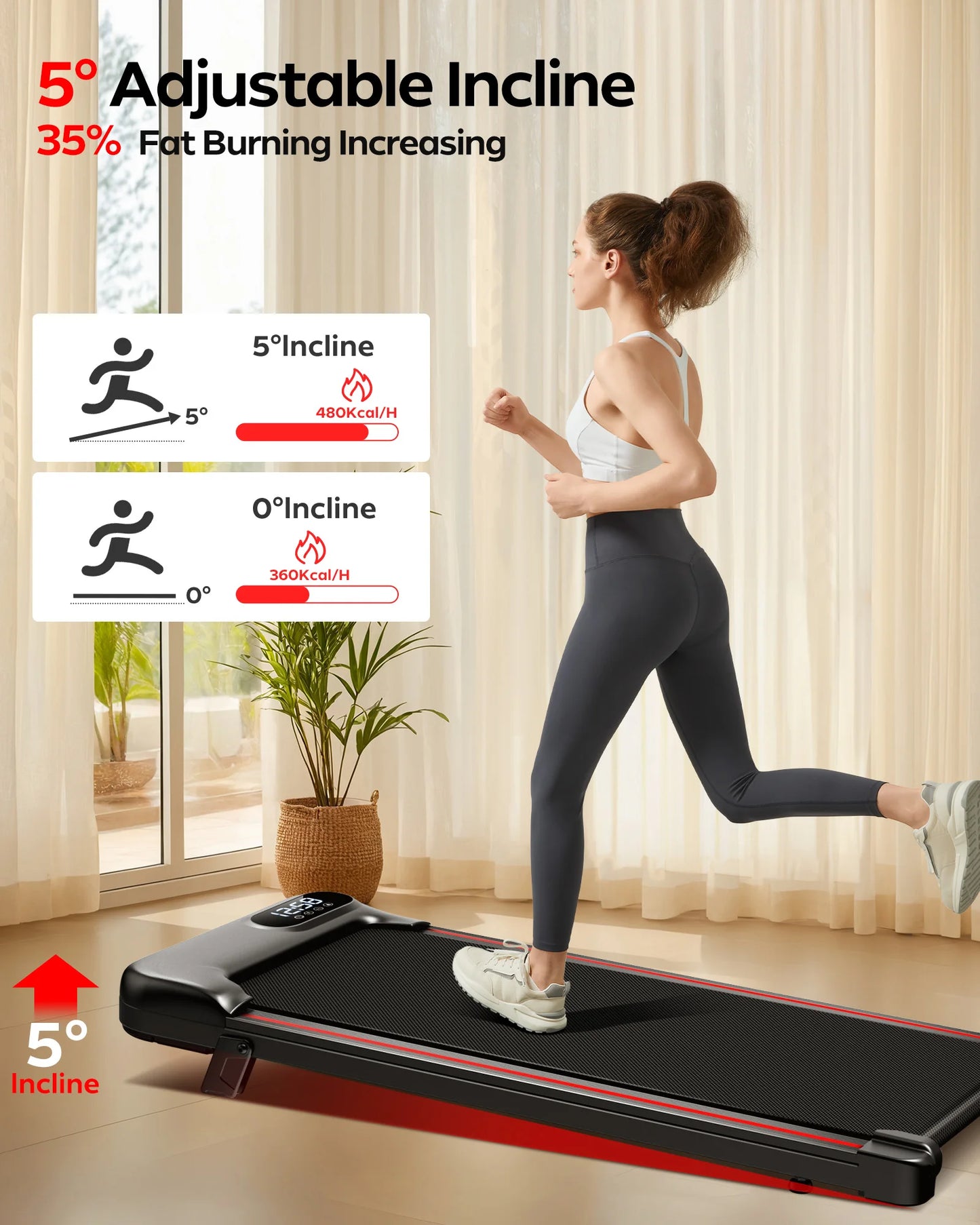 2.5 HP Incline Under-Desk Treadmill