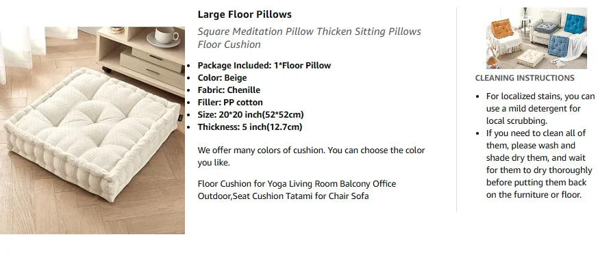 Getmo Resin Meditation Floor Pillow