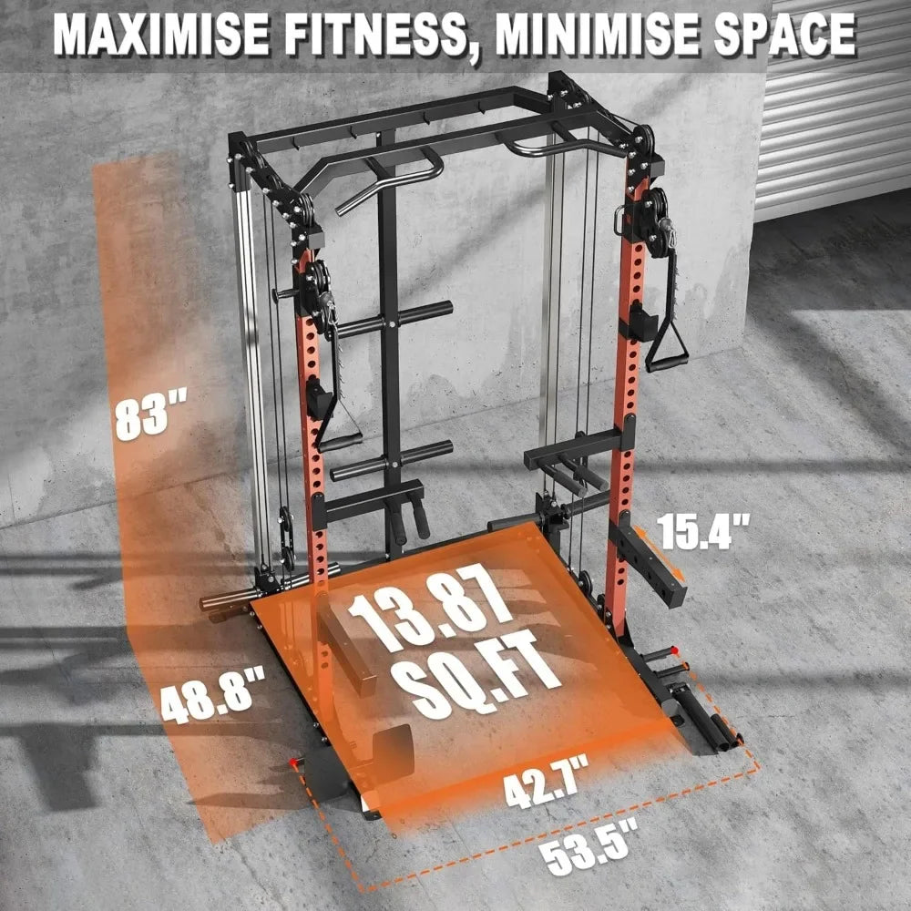 Power Cage with Dual Pulley System