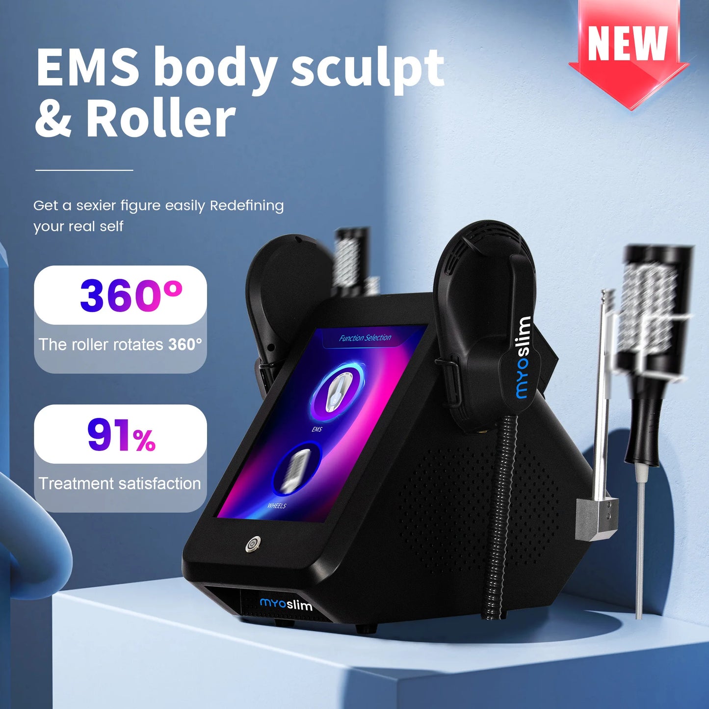 professional 360 degree rolling cellulite massage