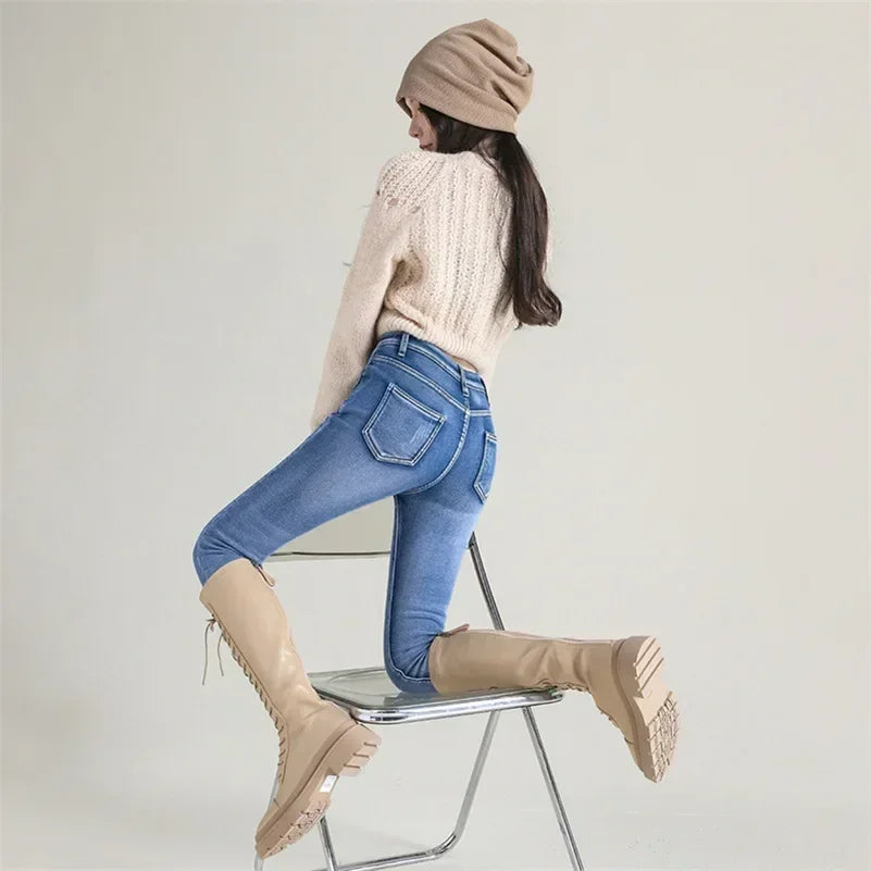 Women Thermal Skinny Jeans