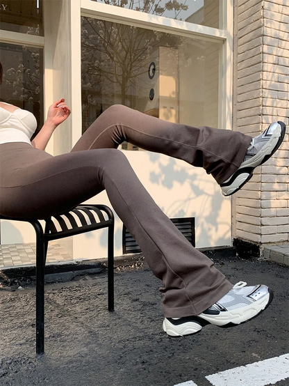 High Waisted Compression  Flared Yoga  Leggings