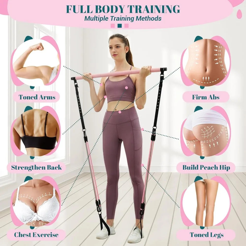 Pilates Bar Kit with Resistance Bands