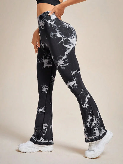 4 Pack Women's Tie-dye High-waisted leggings