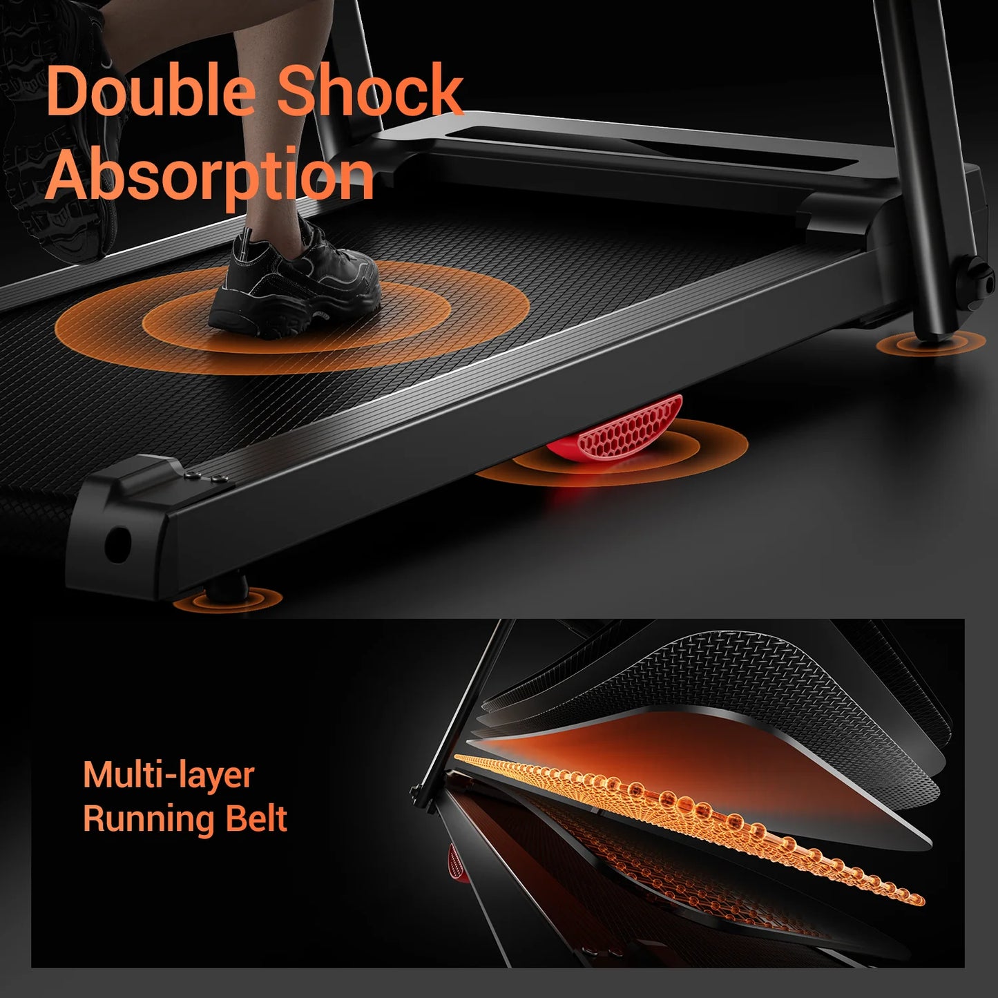 3.0HP Brushless Foldable Home Treadmill