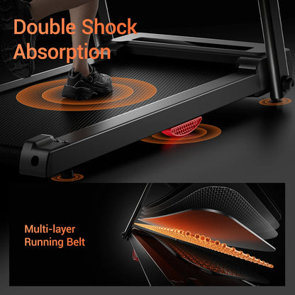 3.0HP Brushless Foldable Home Treadmill