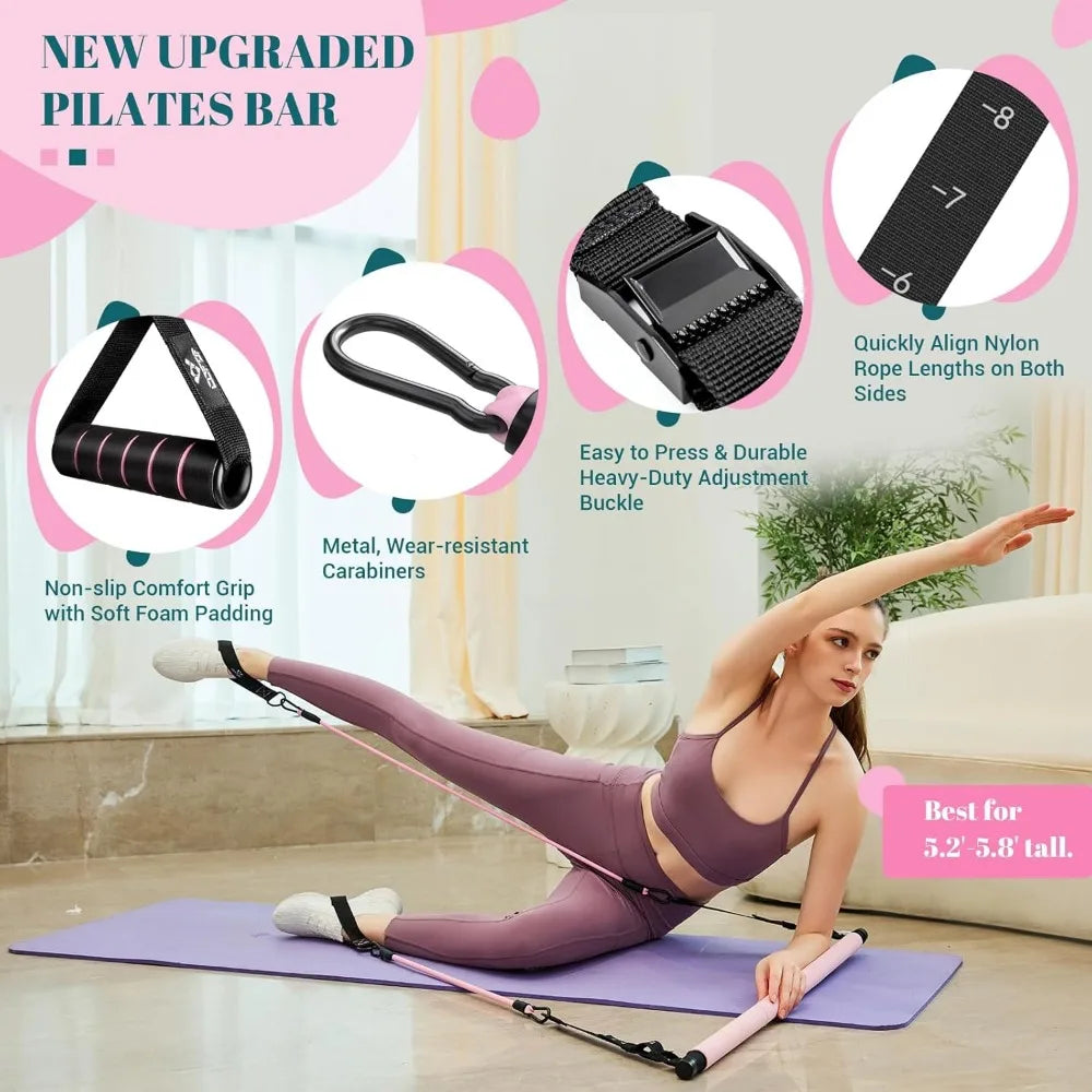 Pilates Bar Kit with Resistance Bands