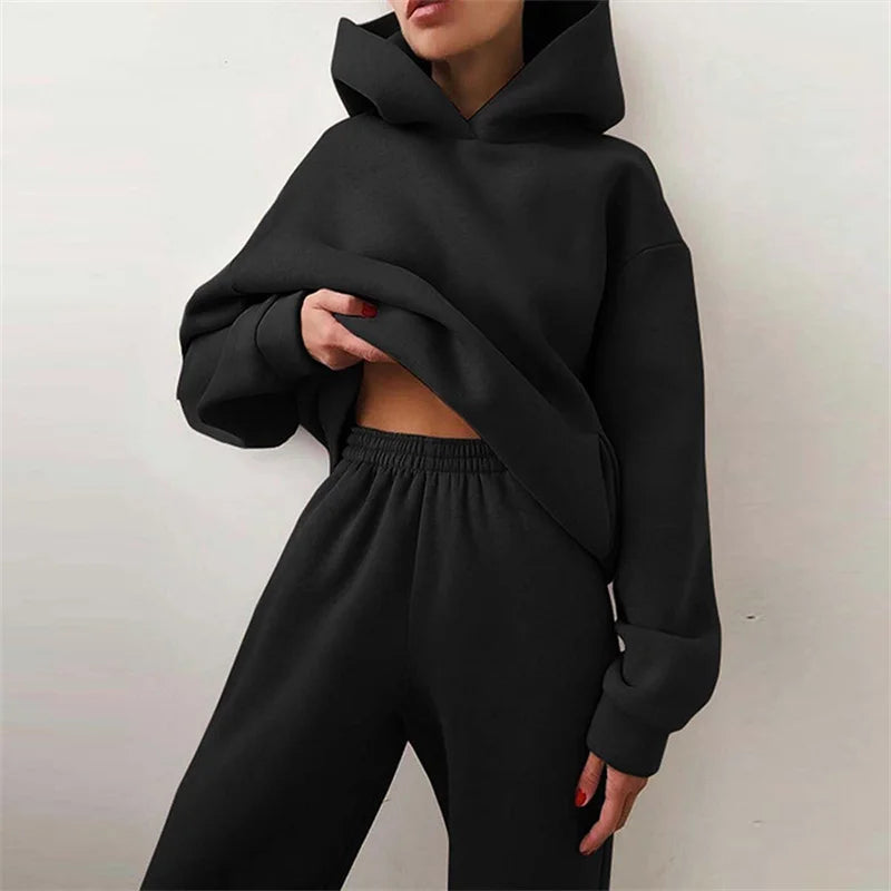 Two Pieces Oversized Women's Tracksuit Suit