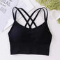 tank top push up running sports bra