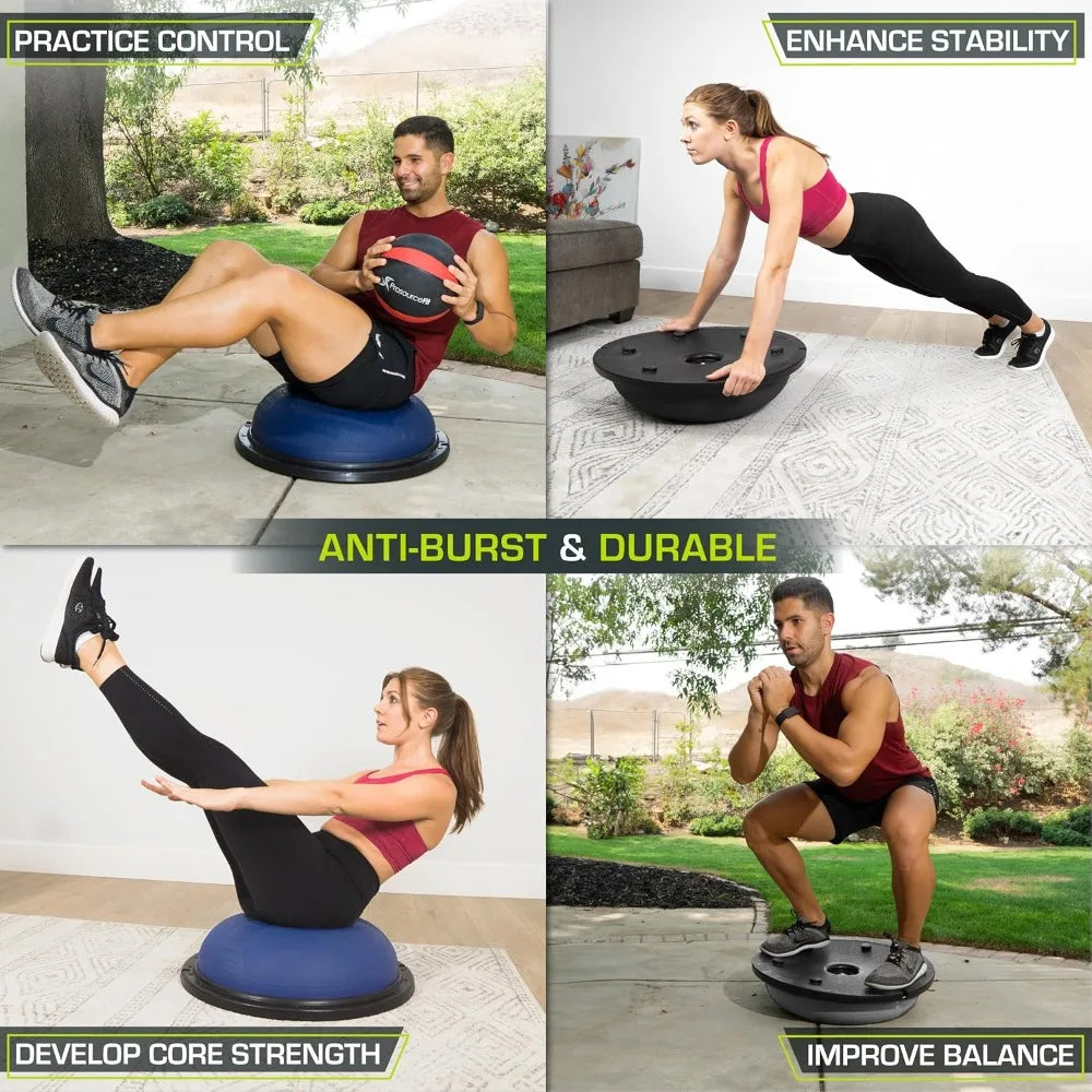 Half  Stability Exercise Ball with  Bands and Pump